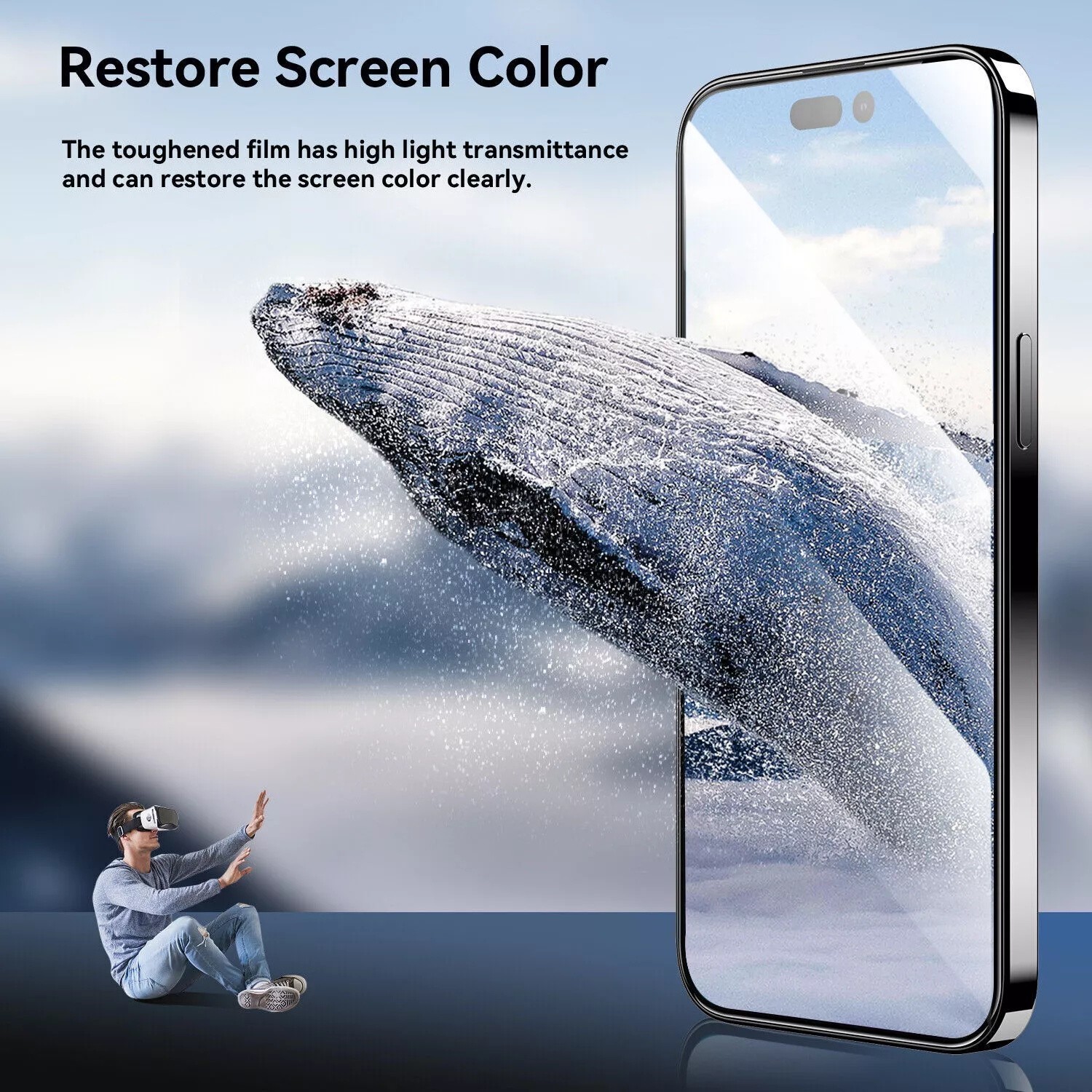 2PCS Apple Tempered Glass Protector Suitable For IPhone 13 14 15 16 Pro Plus Max