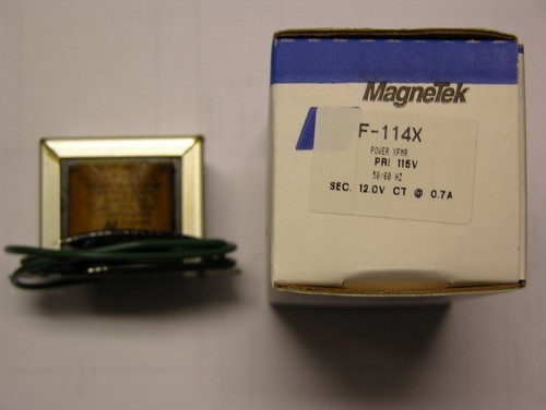 2 Magnetek / Triad Megnetics F-114X Power Transformer PRI 115V Sec 12.0V @.7A