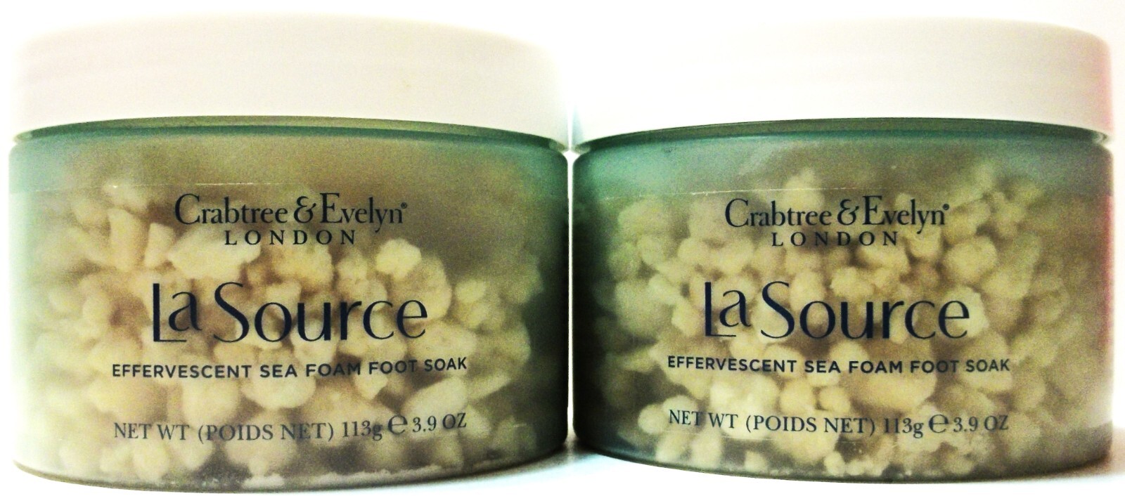Crabtree & Evelyn LA SOURCE Effervescent Sea Foam Foot Soak 3.9 oz/113 g NEW x 2