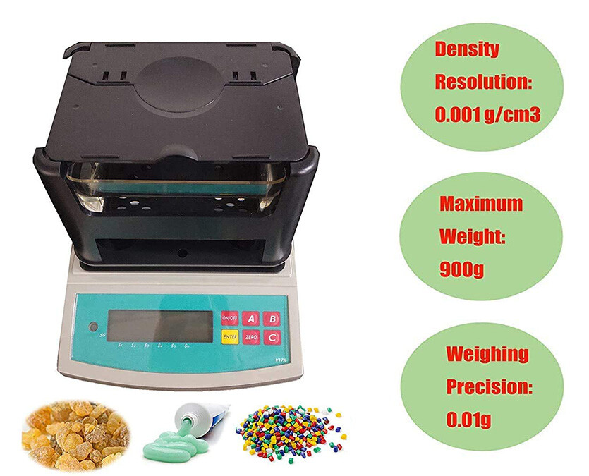 Solid Densitometer Density Meter Tester 900g RS232 Interface for Plastic Rubber