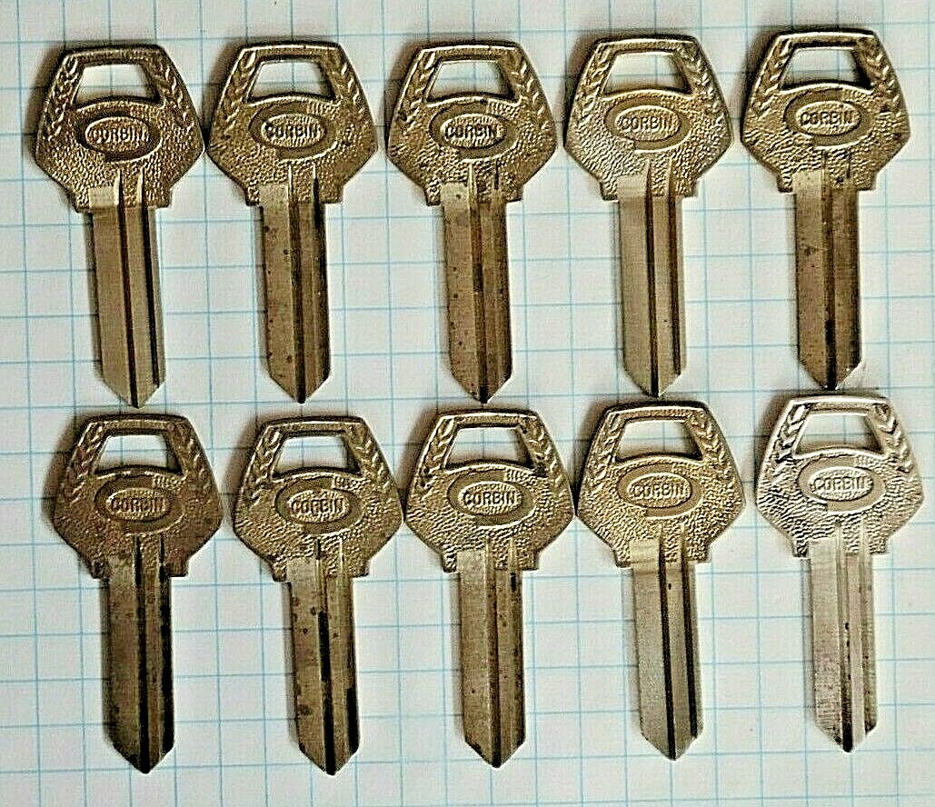 Lot of 10 Genuine Corbin Key Blanks 5-pin CO87 1001EH Locksmith
