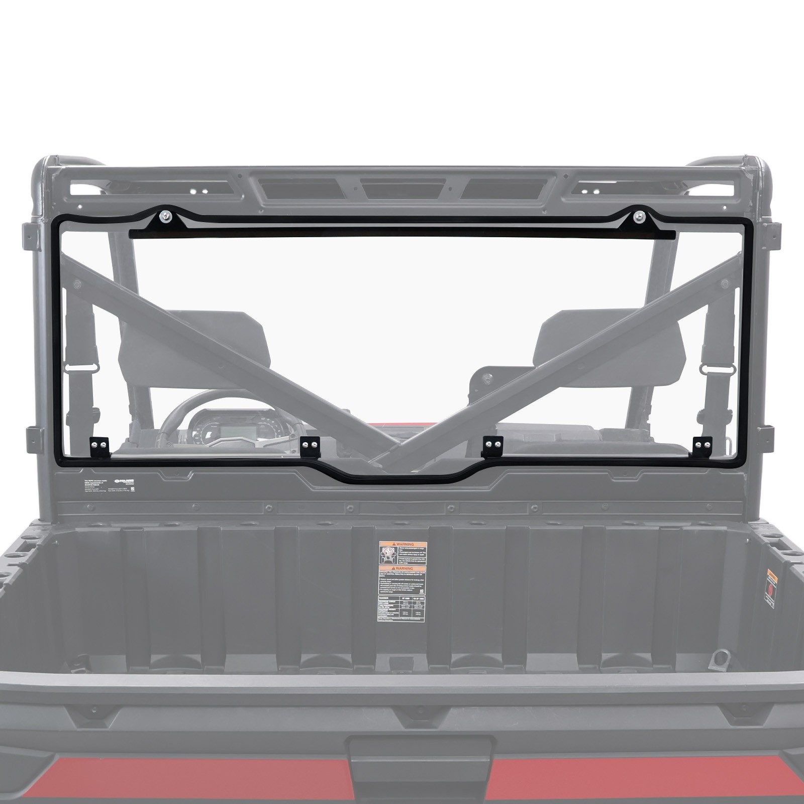 Rear Window PC Clear Back Windshield for Polaris Ranger 1000/ XP 1000 2017-2026