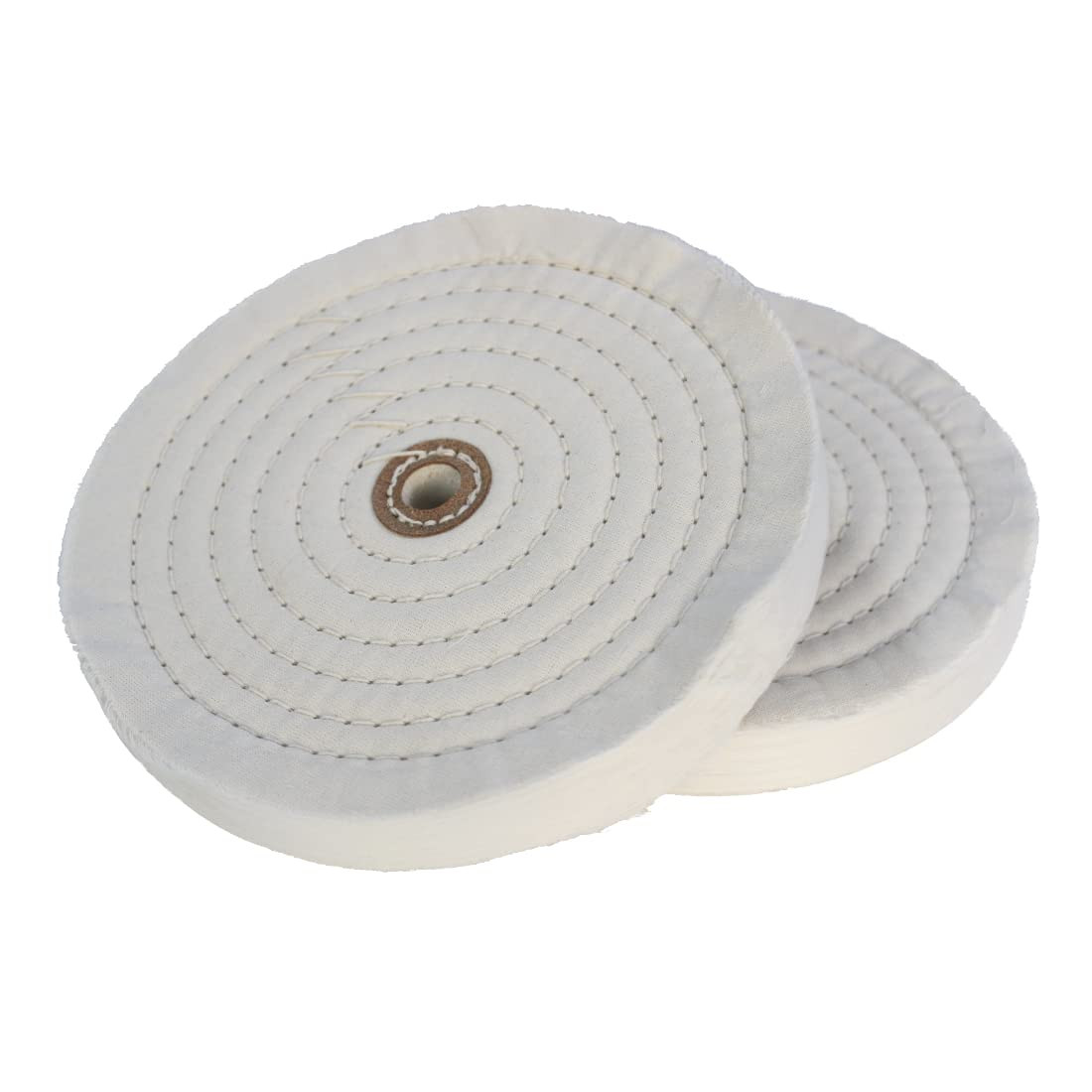 2 Pcs Extra Thick 8 Inch Cotton Buffing Wheel, 70 Ply Cloth 5/8 Inch Arbor Hole