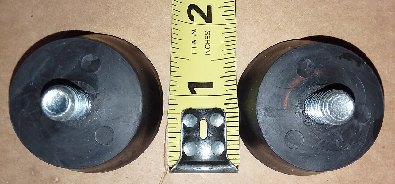 TWO USED BOWFLEX HVT BASE RUBBER FEET