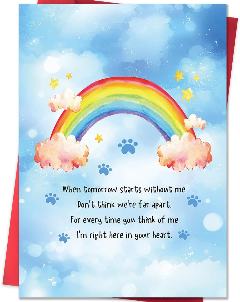 Dog Sympathy Card, Cute Pet Loss Cards,Pet Memorial Gifts, Sympathy Gifts Loss o