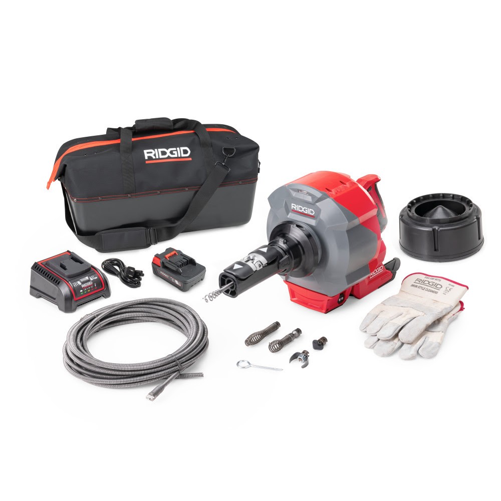 RIDGID 78058 K-46 Cordless SinkSnake Deluxe Kit 18V Battery Charger Case