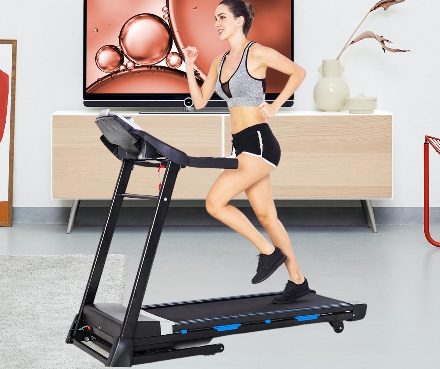 Folding Treadmill Electric 3.25HP Bluetooth APP Control with Incline 300lbs Home