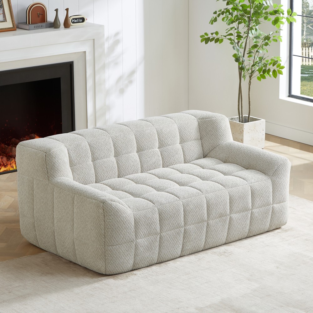 2 Seater Sofa, Velvet Fabric, Free Shipping & Compression Packaged