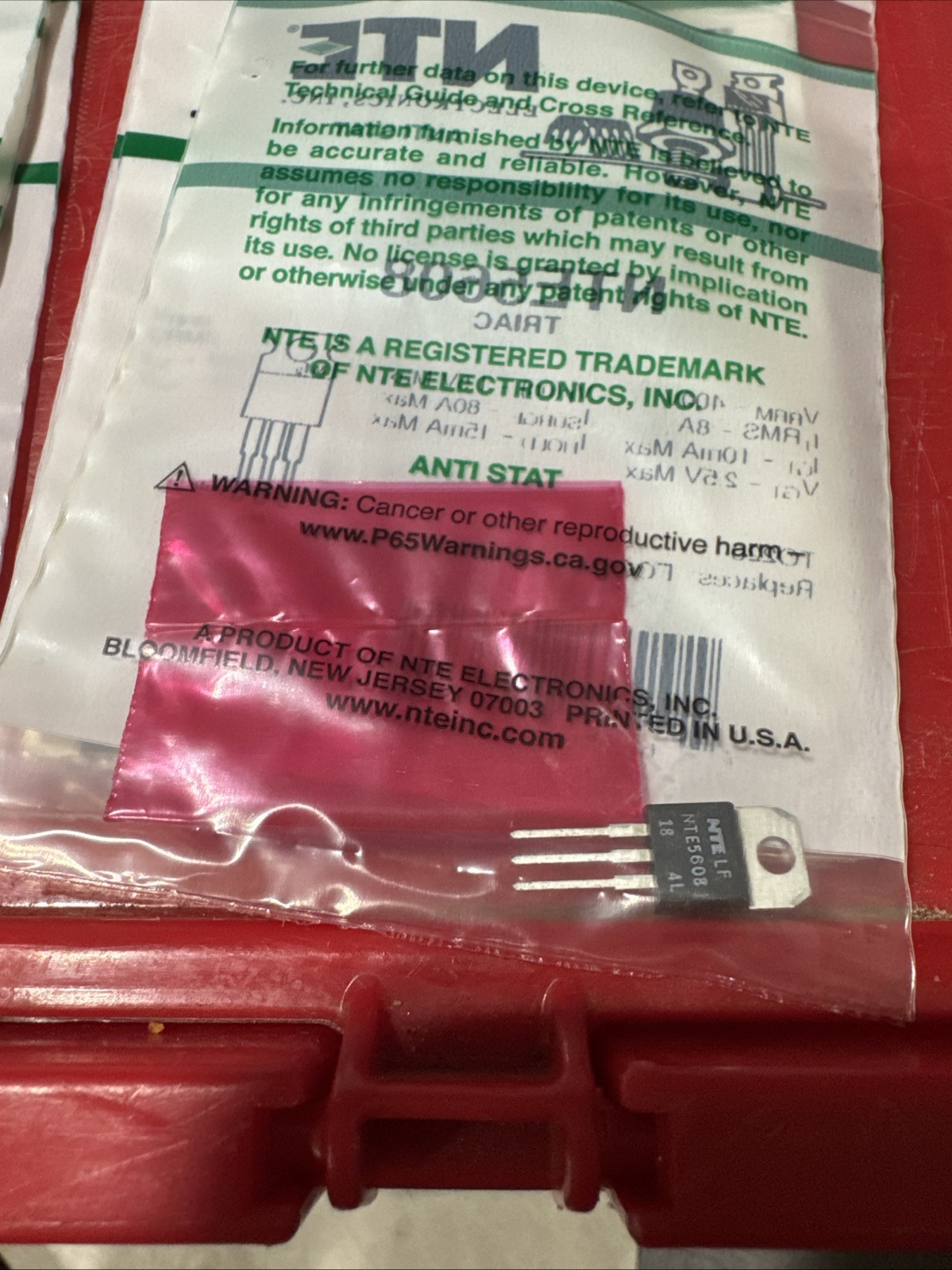 NTE5608 TRIAC