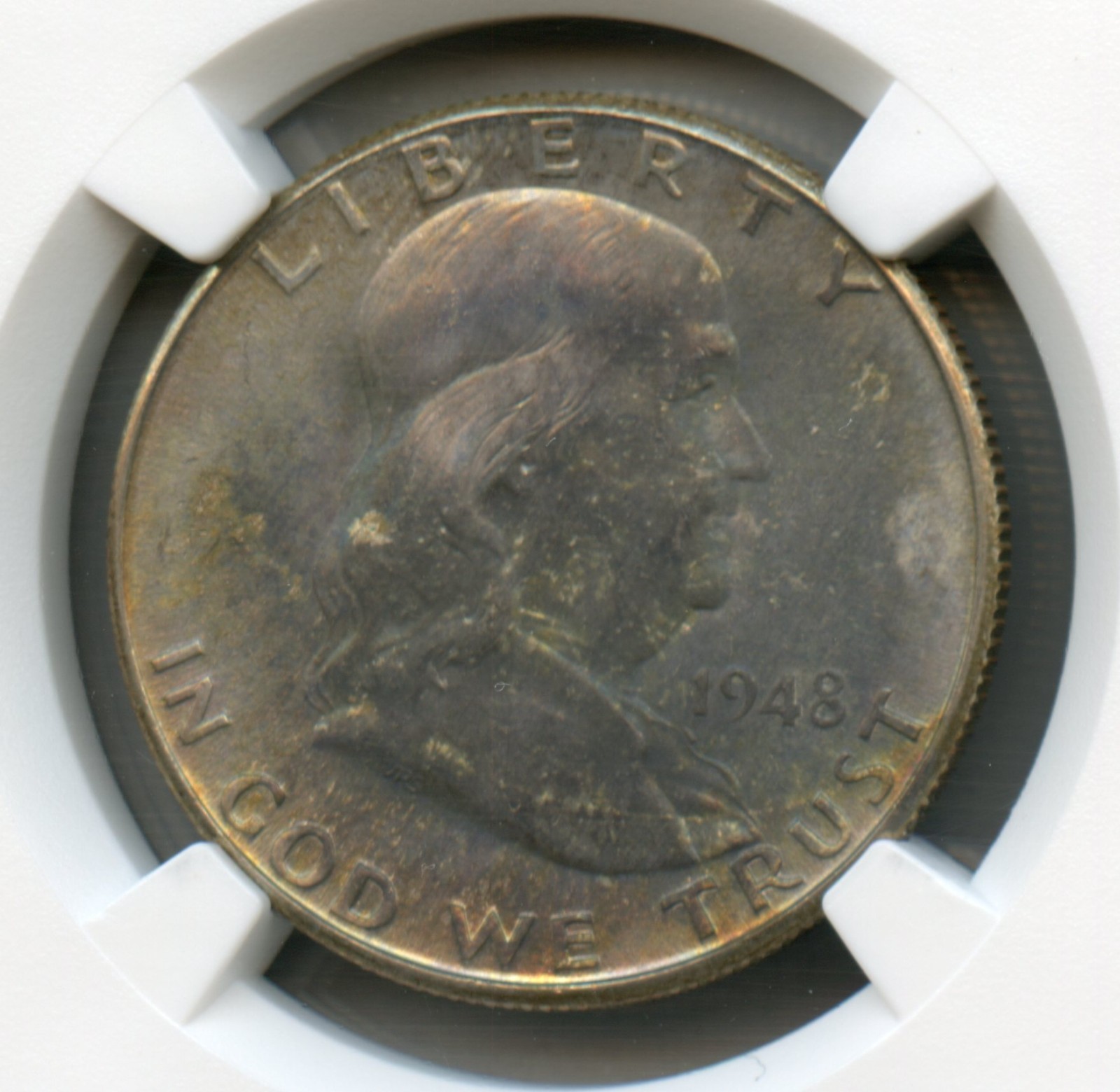 1948 D Franklin Silver Half Dollar NGC MS 65