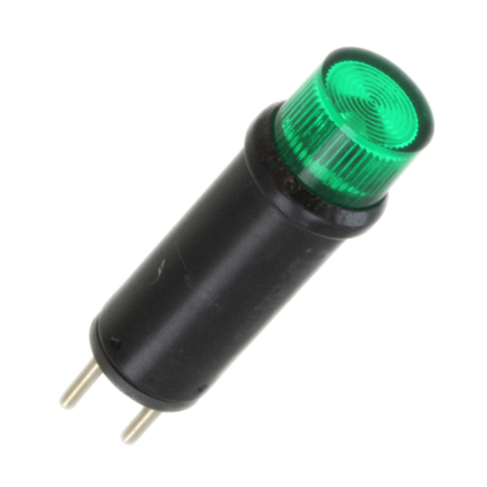 5 Pack, 50748573332500 Panel Mount Indicator Lamps GREEN DIFFUSED 5.0V CYLINDRIC