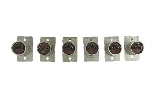 ITT Cannon XLR-3-32 Male Panel Mt Connector , Set of 6 - New, Free Shipping
