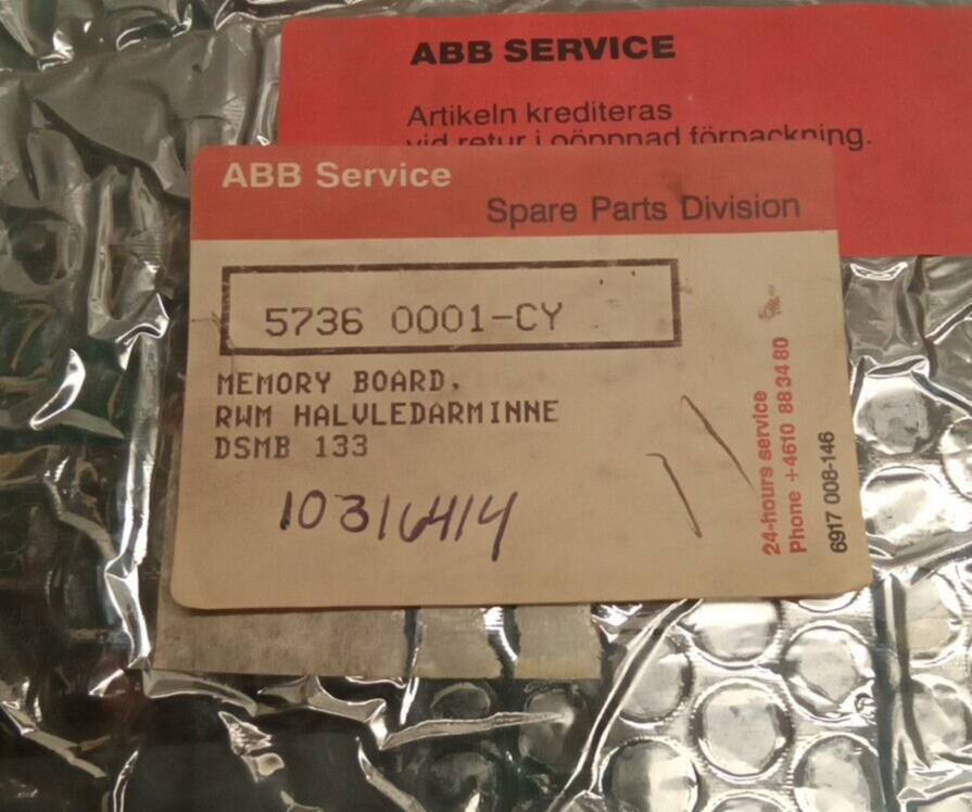 ABB 57360001-CY/1 Memory Board Module