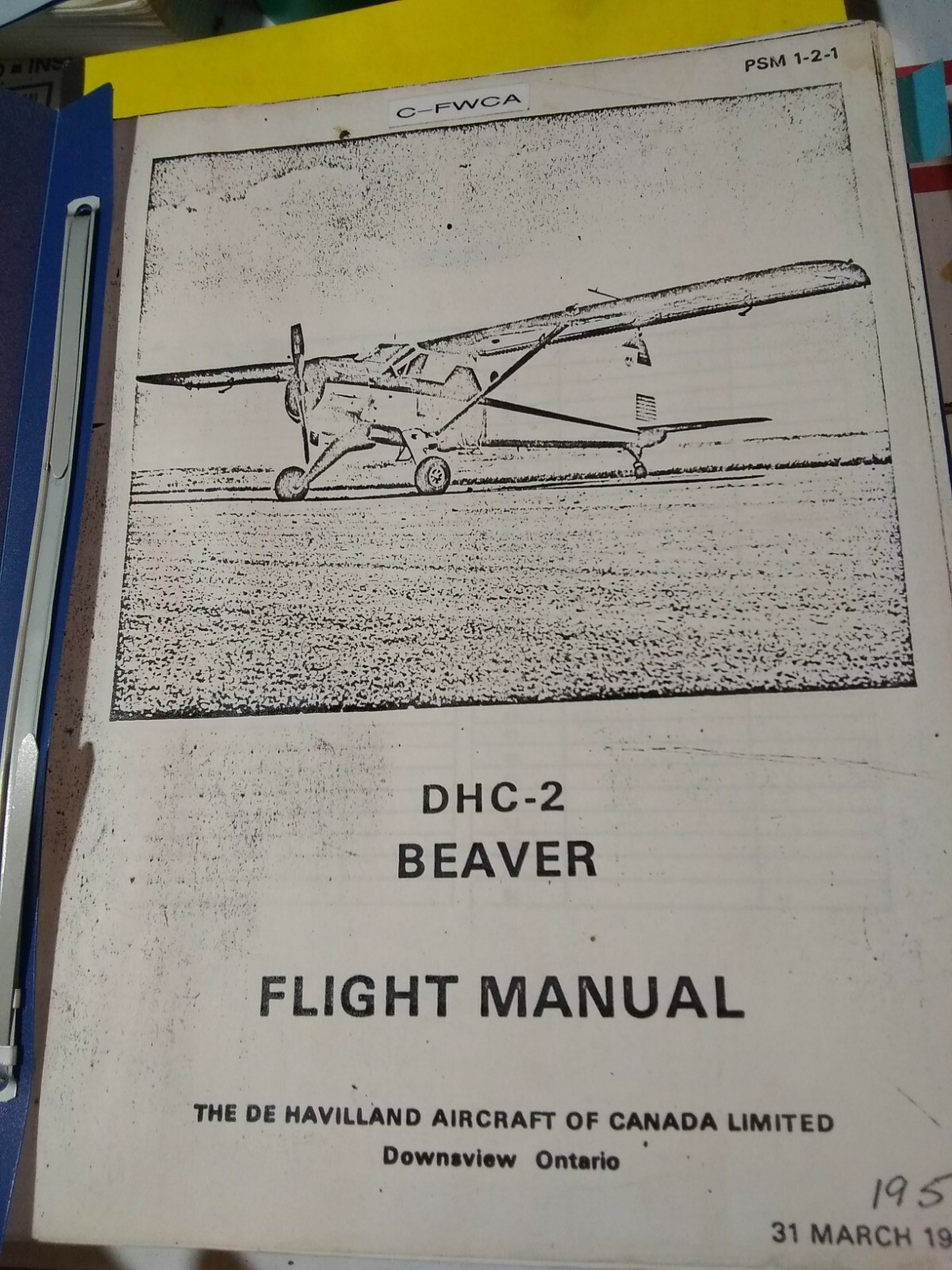 de Havilland DHC-2 Beaver Flight Manual COPY. AIRCRAFT AVIATION