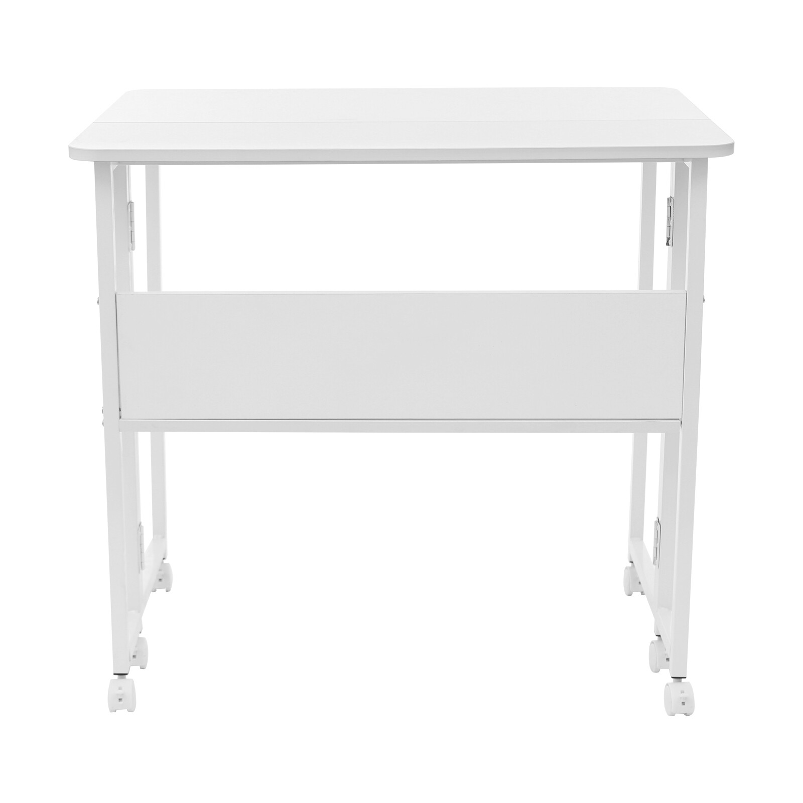 80*58 Cm Folding Desk Small Rolling Desk With Storage Shelf For Computer Desk