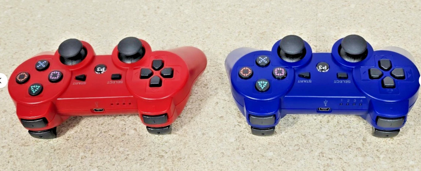 2 Wireless Controller for Sony PS3 Red/Blue PlayStation 3 - SEALED Controllers