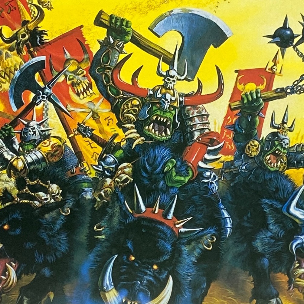 ORCS & GOBLINS FRAMED ART DAVE GALLAGHER WARHAMMER AGE OF SIGMAR OLD WORLD AOS