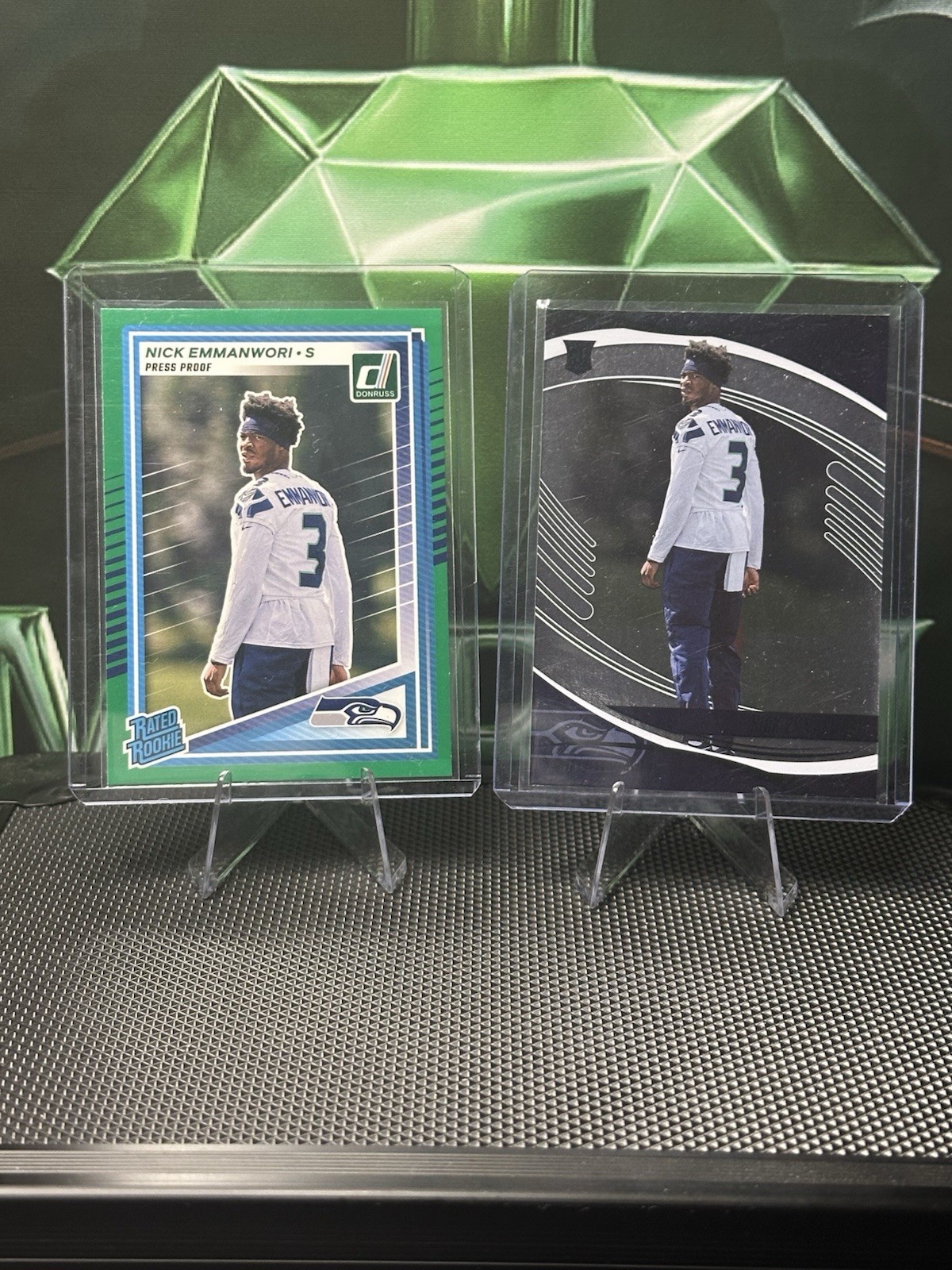 2025 Panini Nick Emmanwori Rookie Lot 2x (green Press Proof, Black Foil)
