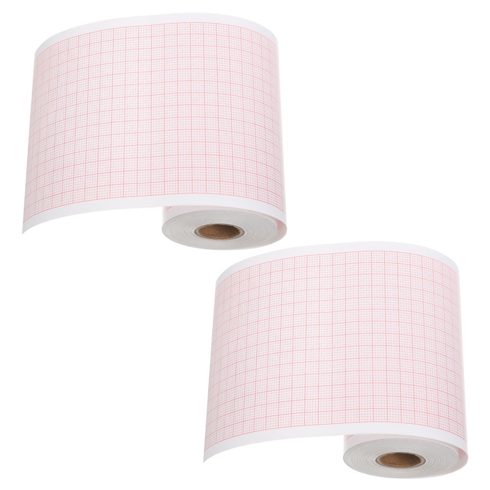 2 Rolls Blank Graph Sheets: Paper Refill For Chart - Blank