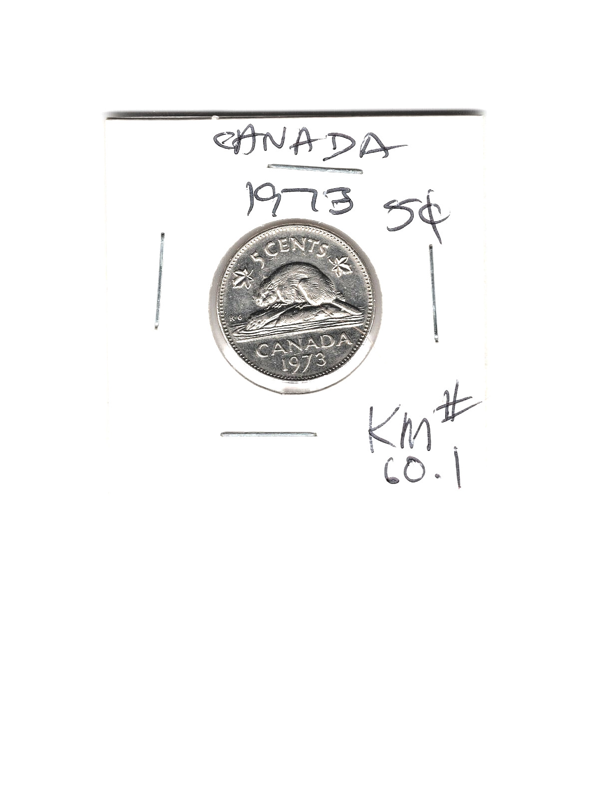 1973 CANADA 5 CENTS BU MINT CONDITION PROOF LIKE