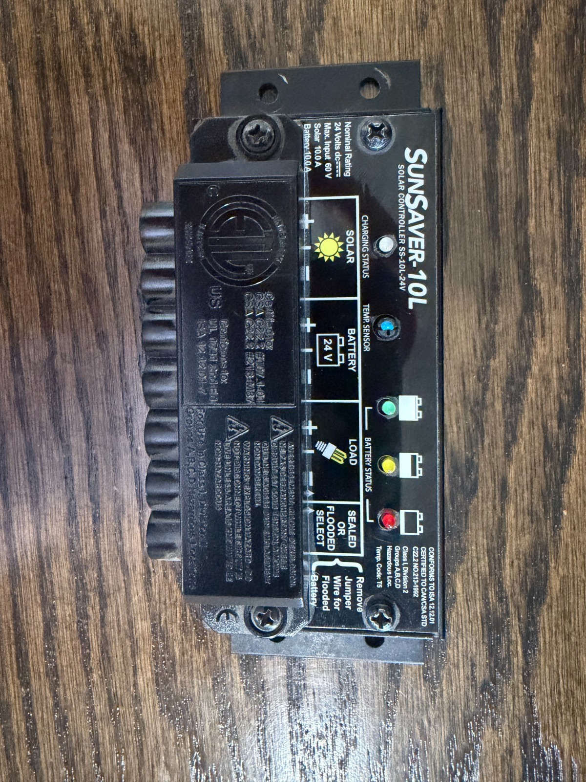 Morningstar SS-10L-24V SunSaver 10A 24V Solar Charge Controller w/ LVD & LEDs