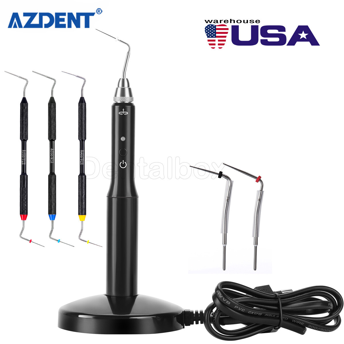 Dental Obturation System Gutta Percha Endo Heated Pen/Buchanan Hand Plugger Tips