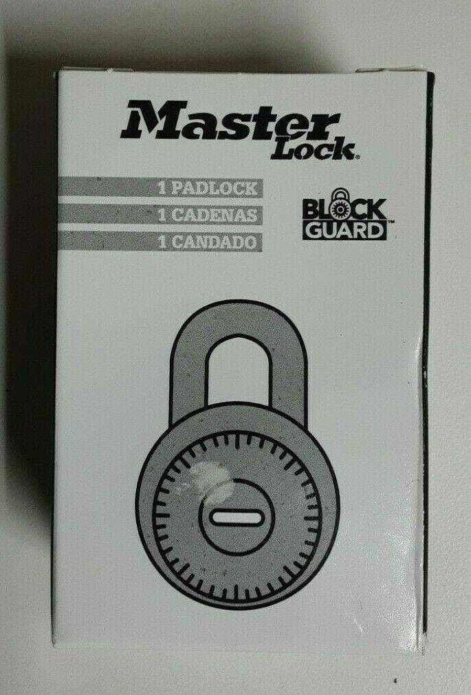 Master Lock Padlock Block Guard 1525 Combination Lock New In Box
