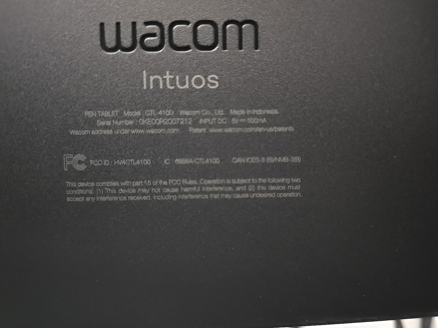 Wacom Intuos CTL-4100 Small Drawing Tablet - Black