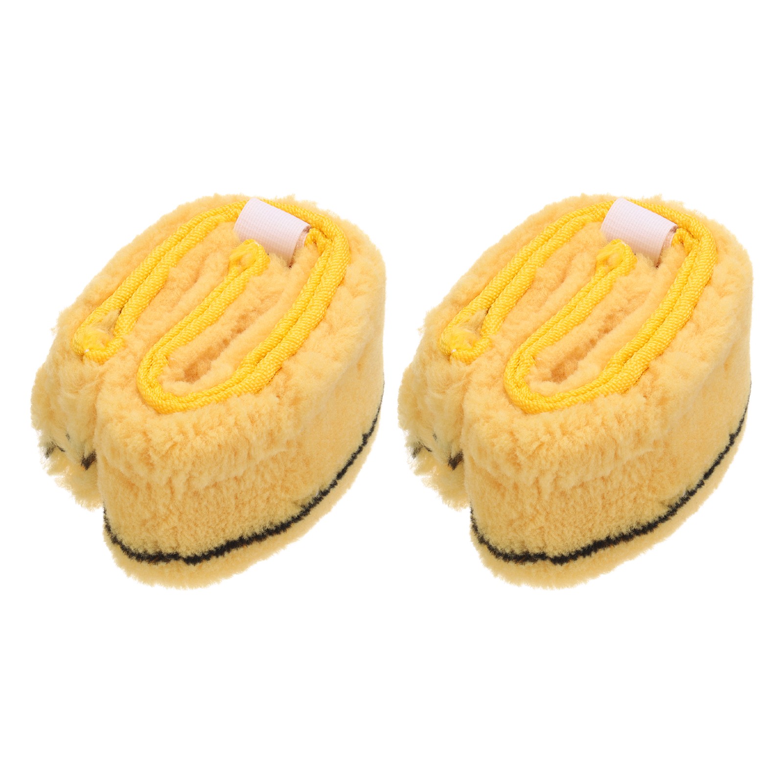2 Pcs Microfiber Window Scrubber Replacement Head 9.84 Inch Yellow