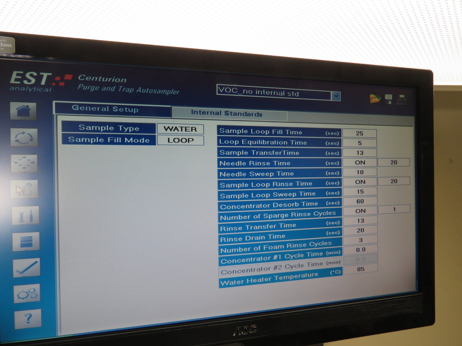 EST Analytical CENTURION W (Water-only) purge and trap autosampler