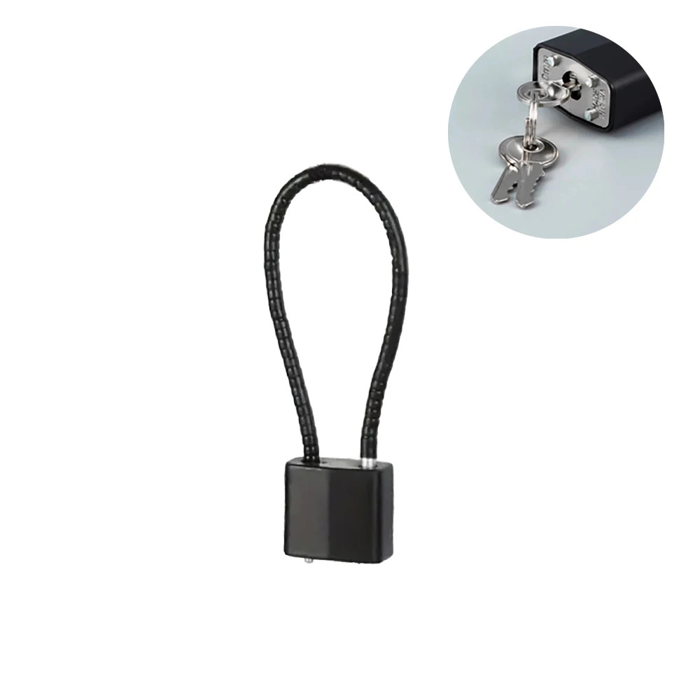 1Pc Soft Steel Cable AntiTheft Padlock with Multiple Sizes for Cabinets, Helmets