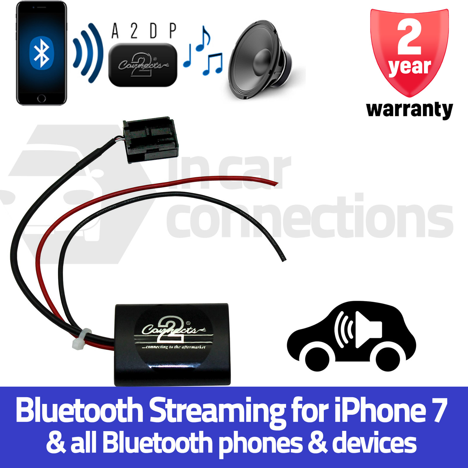 CTAVX1A2DP Vauxhall Tigra A2DP Bluetooth Streaming Interface Adapter iPhone 7