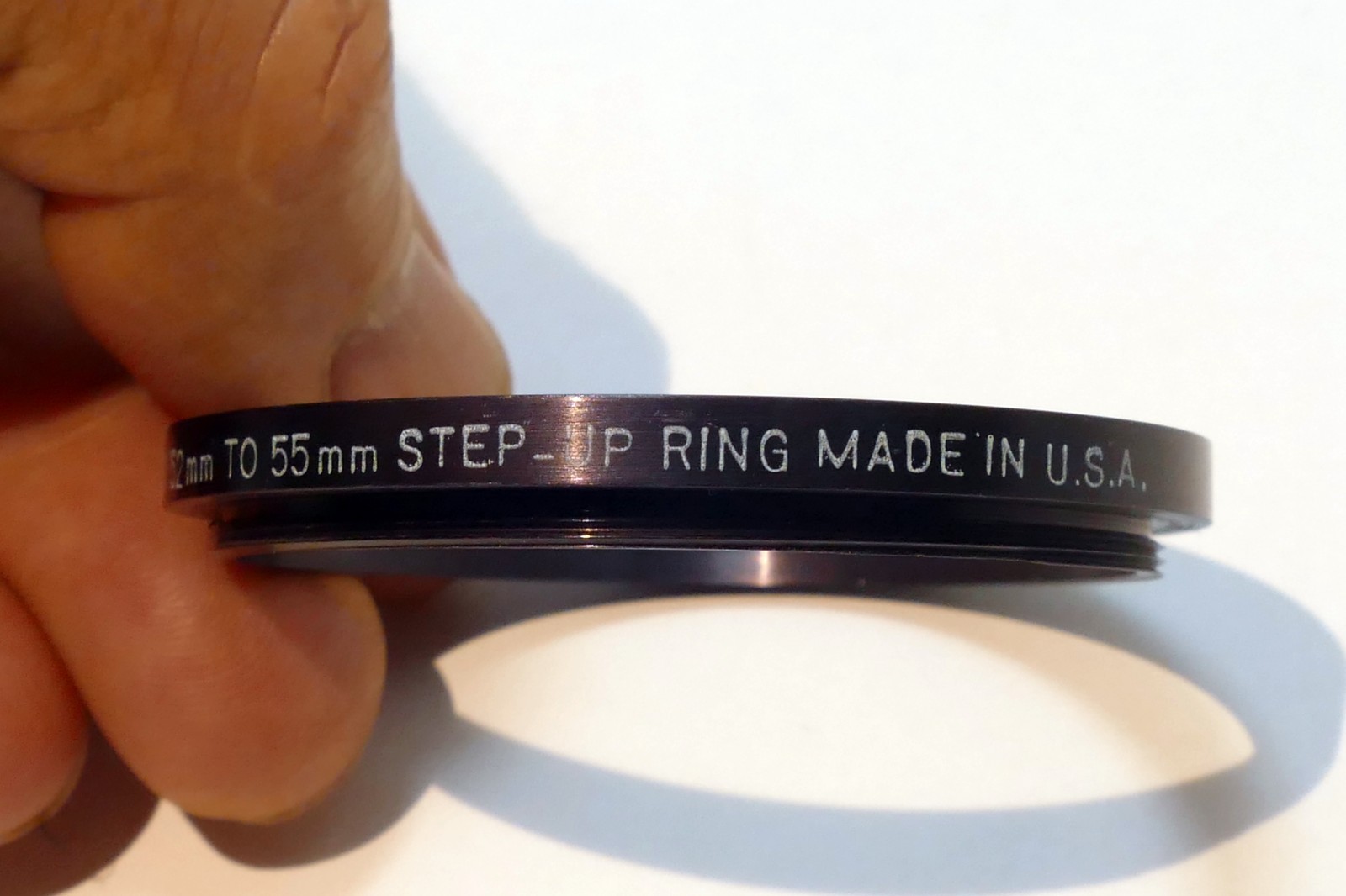 52mm to 55mm Step-Up Ring Metal double threaded screw in made in USA