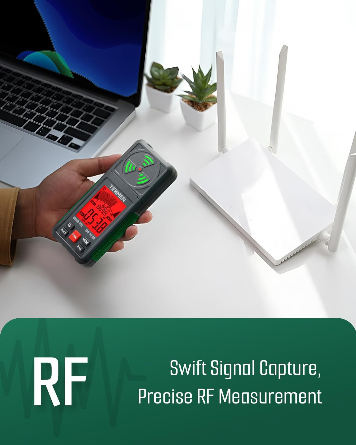 Three-in-one Portable Electromagnetic Field Detector, Hound-200