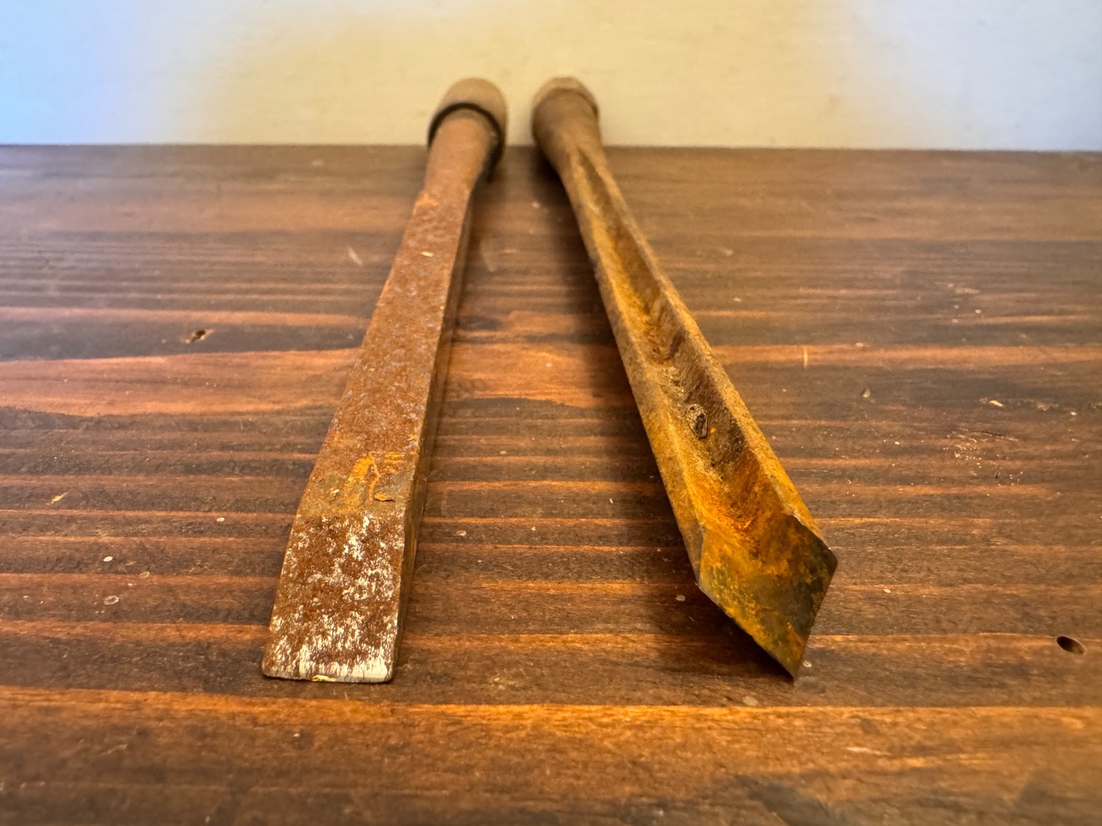 Early Socketed 1/2" Lock Mortice Chisels Bruzz British Woodwork Tools