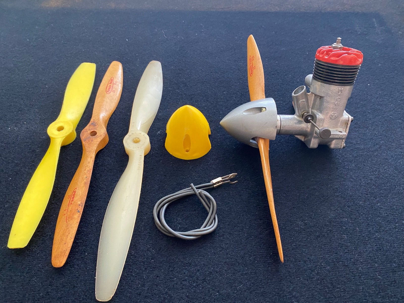 Vintage McCoy .35 "Red Head" Control Line Engine w/Extras