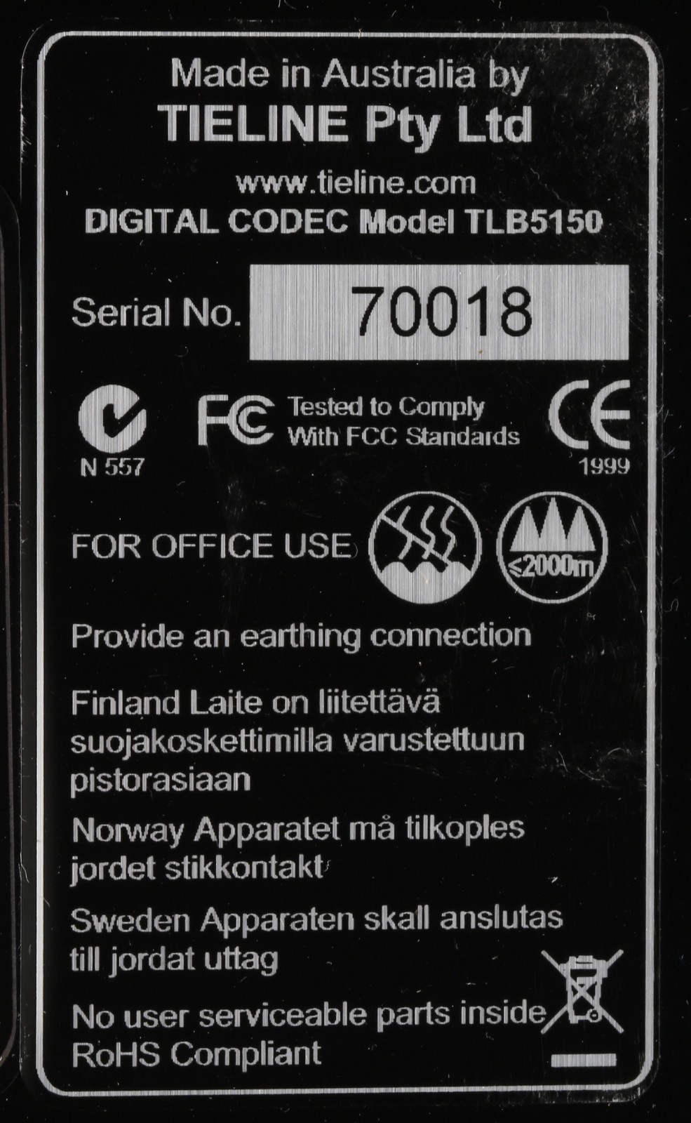 Tieline Bridge-IT XTRA TLB5150 Audio Over IP Codec Internet AoIP SIP Endpoint