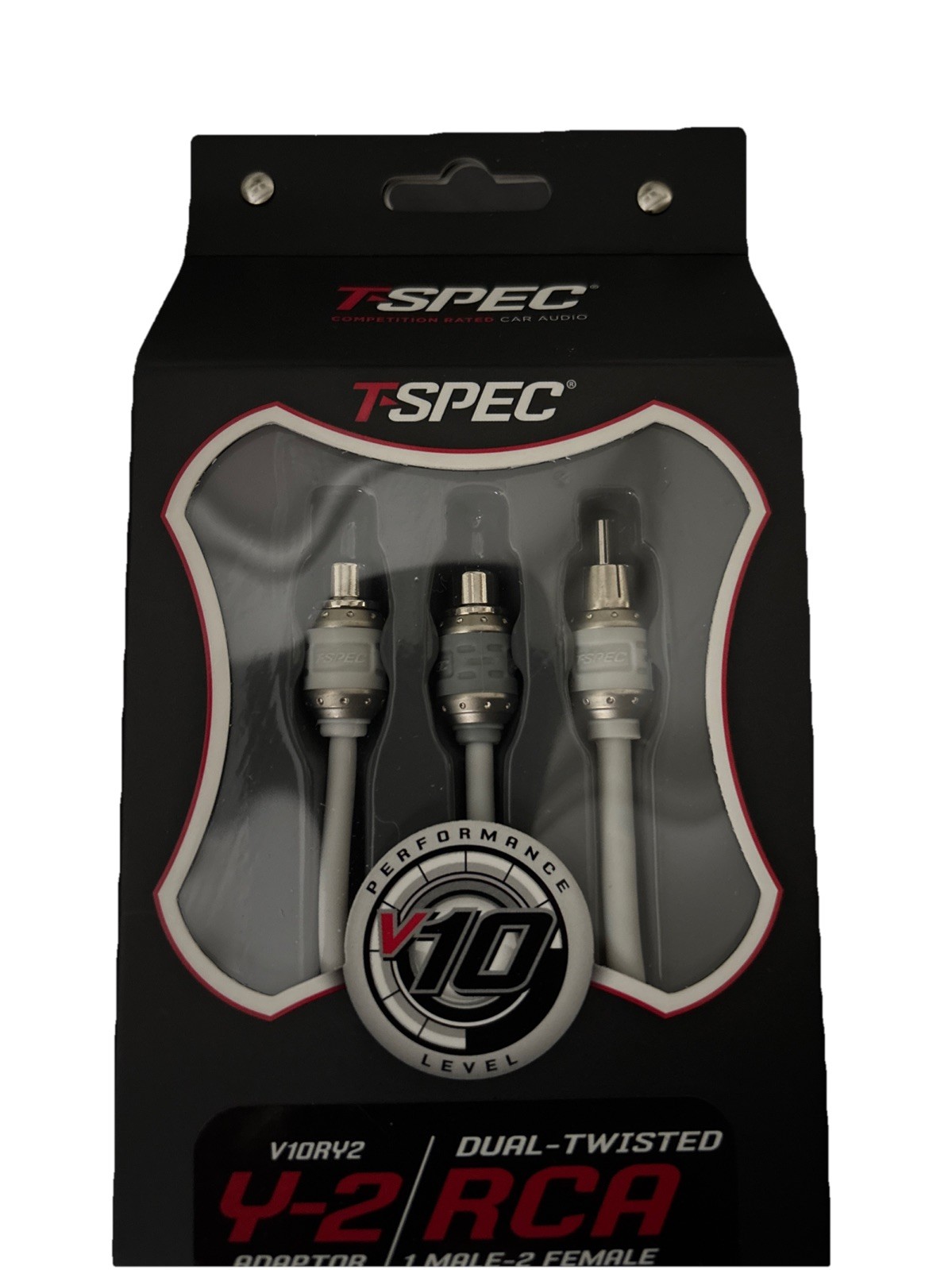 T-Spec  2-Channel Marine Grade RCA Quad Twist 1 Male to 2 Female Audio Cable