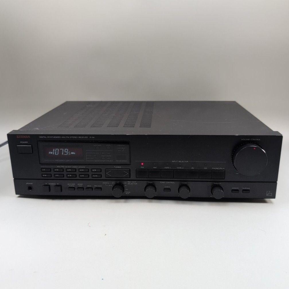 Luxman R-114 2 Ch Stereo Receiver Digital AM/FM Tuner Black Japan Hi-Fi 80s
