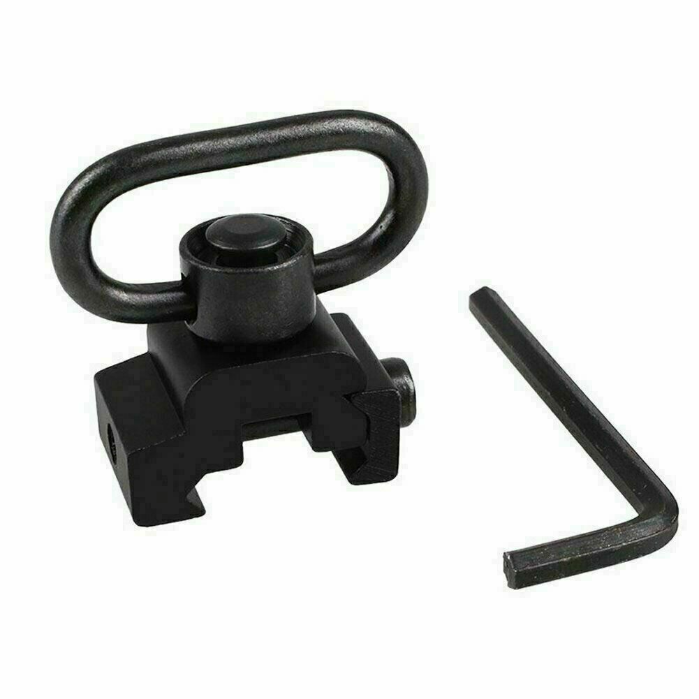 Push Button QD Quick Release Sling Swivel Adapter for 20mm Picatinny Rail Mount