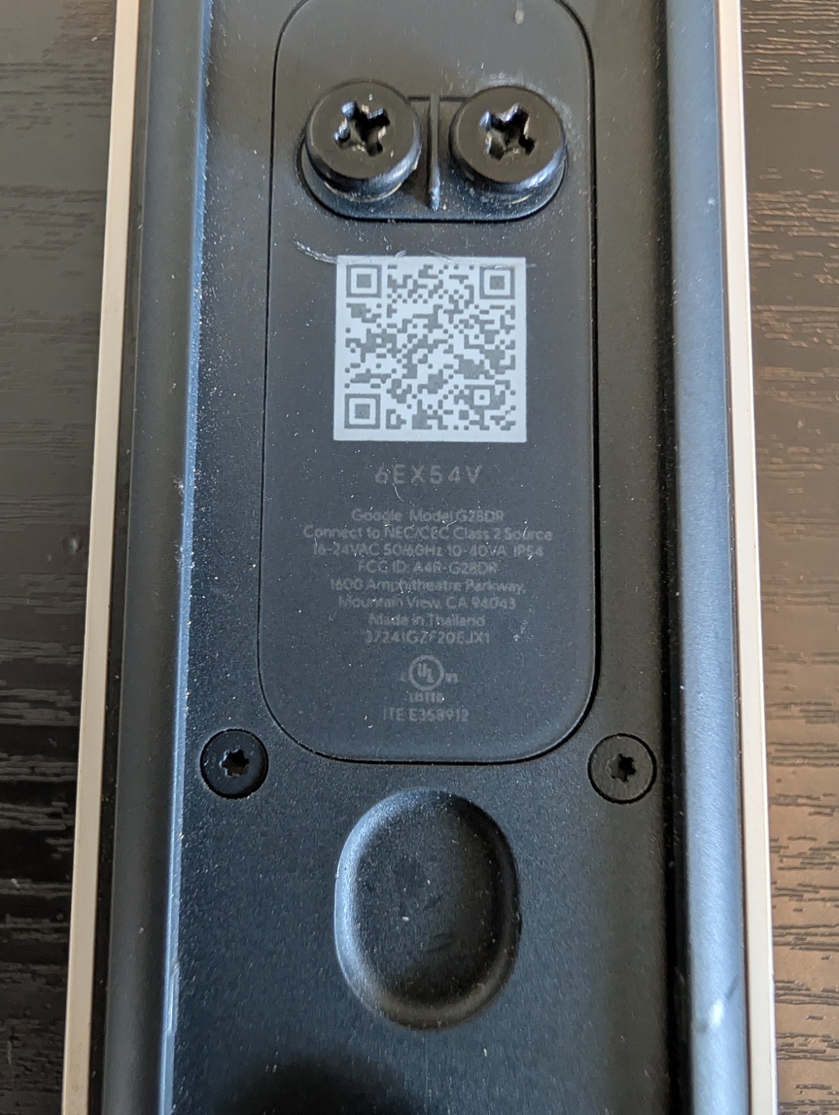 Google Nest Doorbell, Wired - Linen