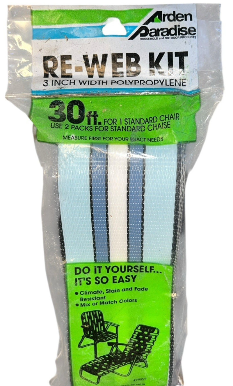 Arden Paradise Re-Web Kit 3”x30’ Polypropylene Black White New