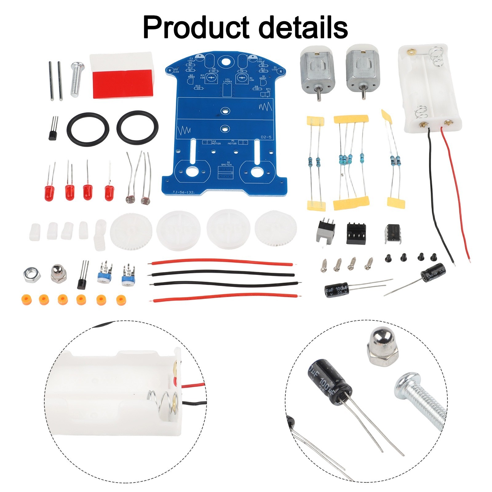 Beginner Friendly Soldering Kit Smart Tracking Car Electronics Project