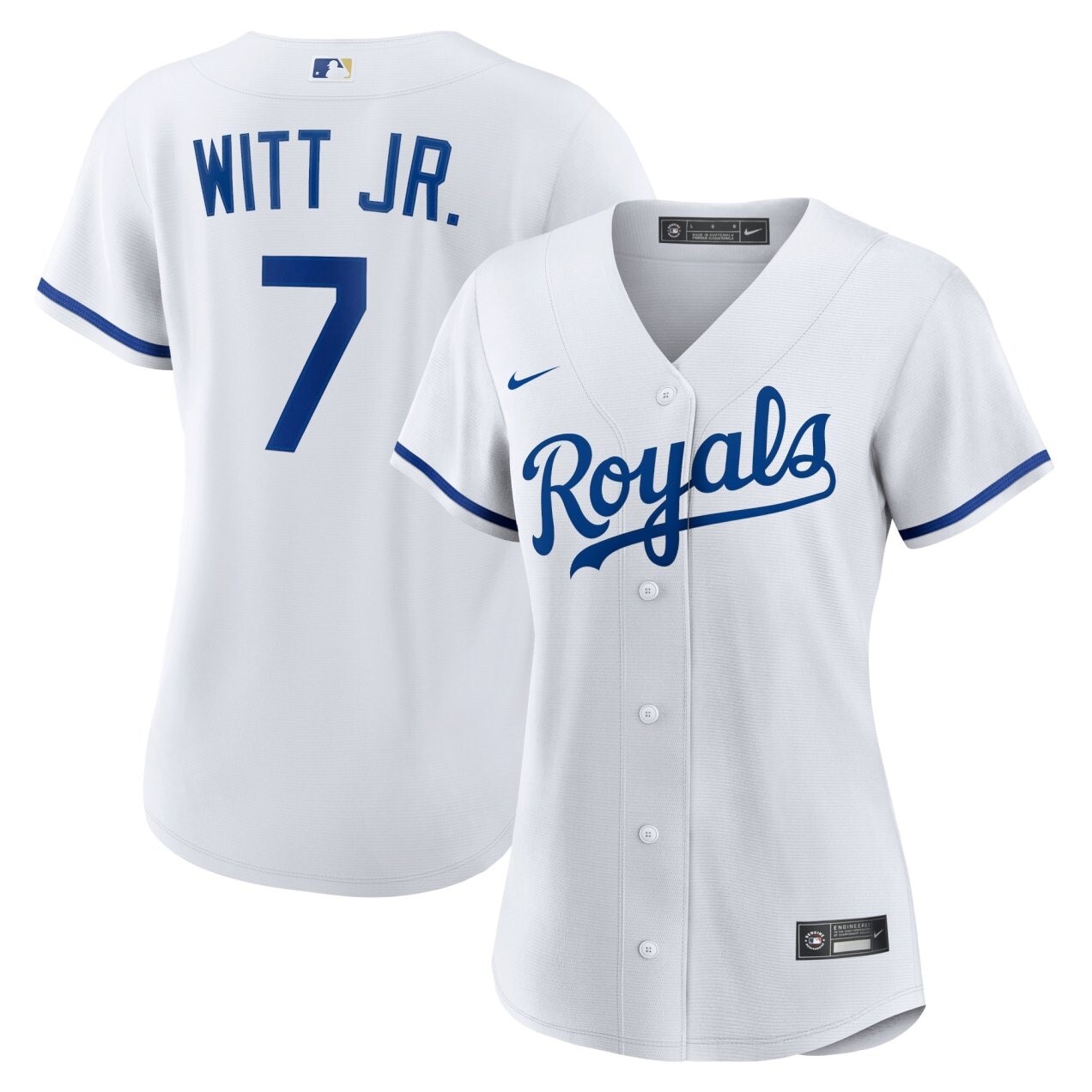Official Bobby Witt Jr. WOMENS Kansas City Royals Home Jersey Large Reg. $135
