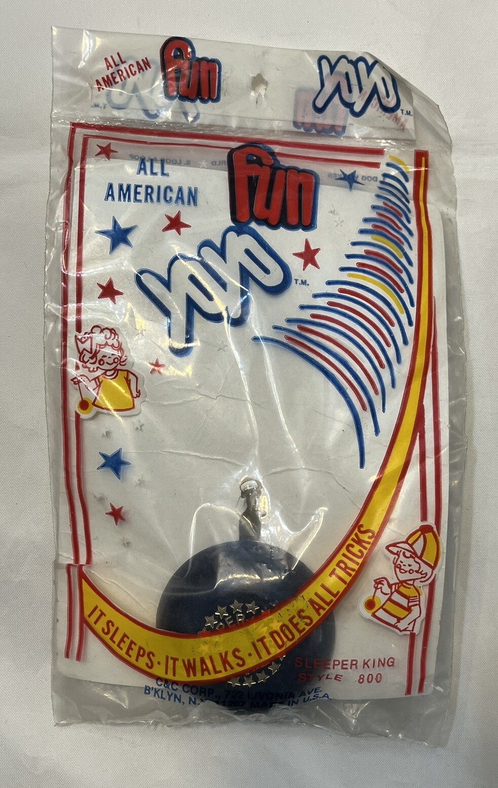 GROOVY 70's 1971 All American YOYO NOS Vintage NEW IN PACKAGE TOY Dark Blue