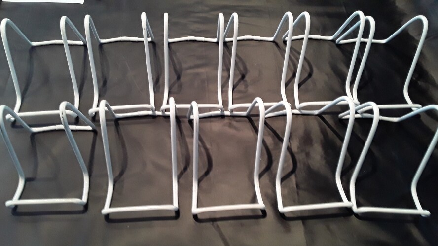 White Polycoated Metal Easel Book Picture Collectible Display Stand x 11 Pieces