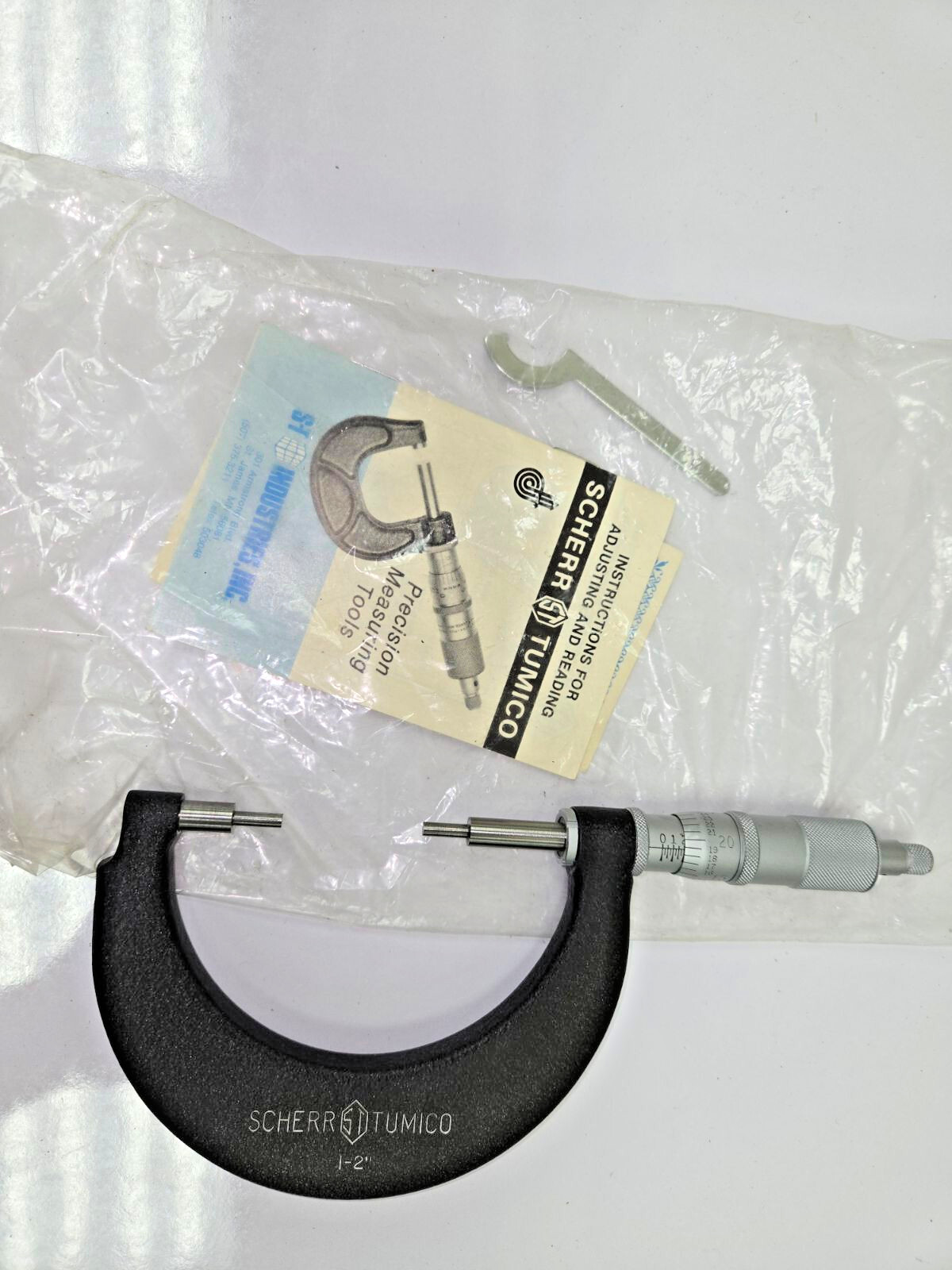 SCHERR-TUMICO, 1-2 inch Carbide anvil MICROMETER, Looks new.