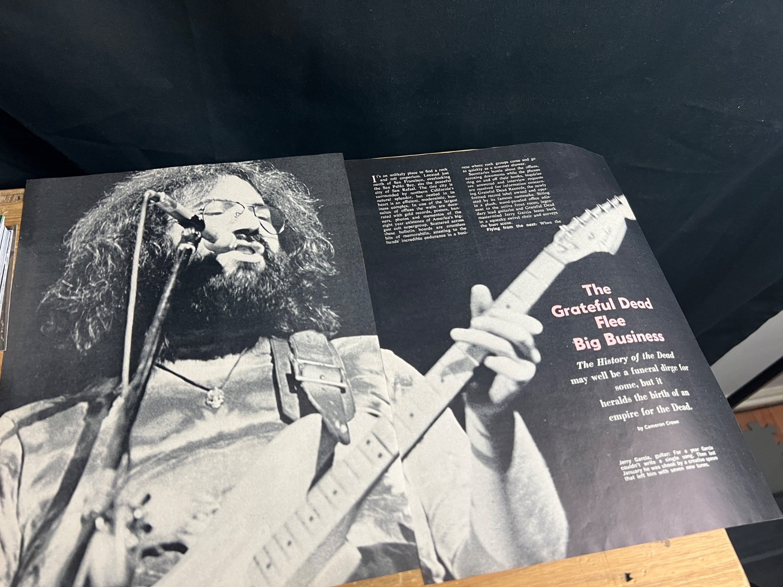 1973 Vintage 4PG Print ARTICLE THE GRATEFUL DEAD FLEE BIG BUSINESS JERRY GARCIA