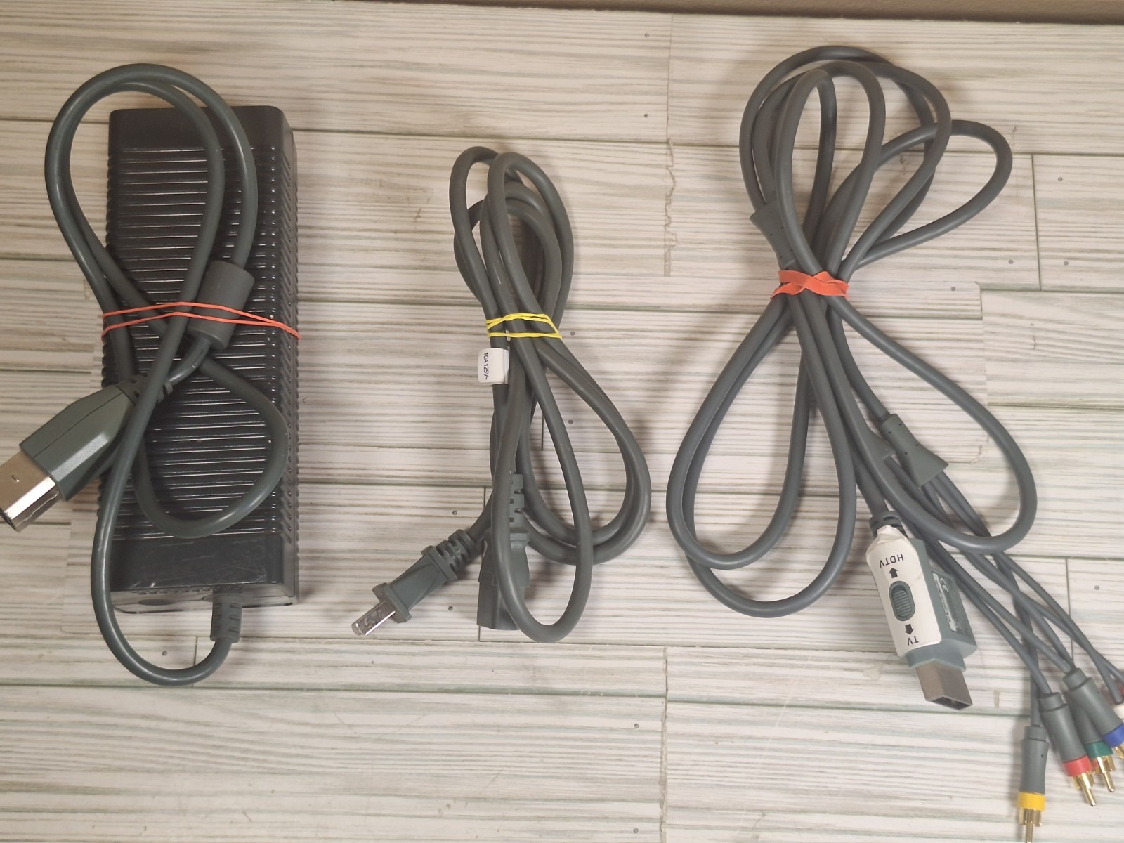 Original Microsoft OEM Fat Xbox 360 Power Supply + Cord & AV Cable