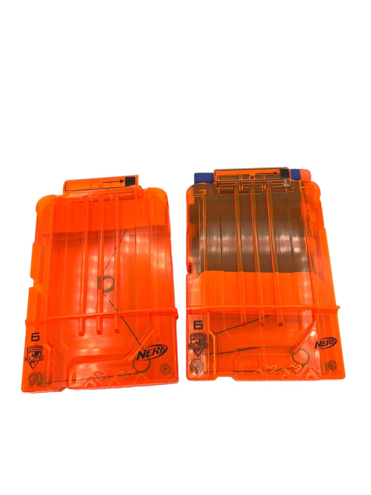 Nerf N-Strike 2-18, 2-6, and 1-Round Dart Gun Magazine Clips Lot of 5